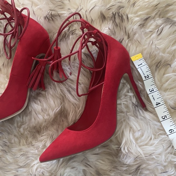 Red Slip on Pumps - Picture 12 of 12